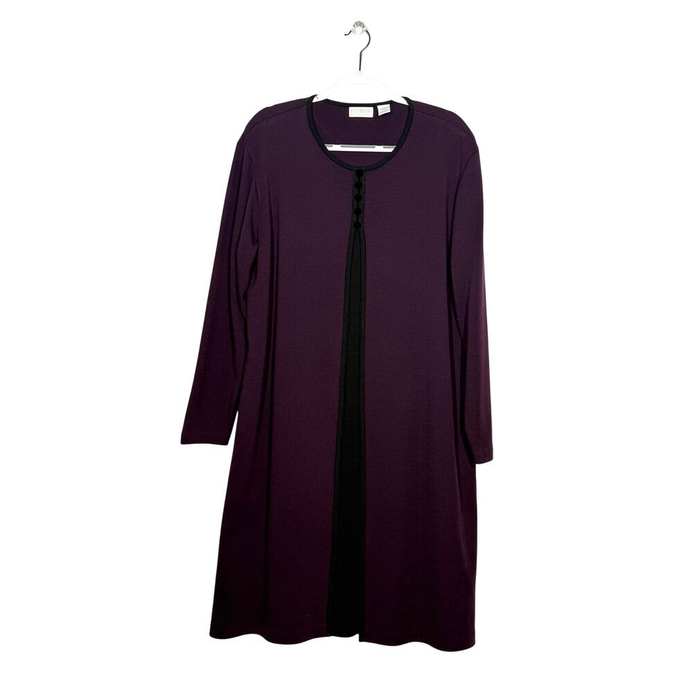 Elisabeth by Liz Claiborne Vintage Dress Womens Size 2 (2X) Burgundy Wool Blend